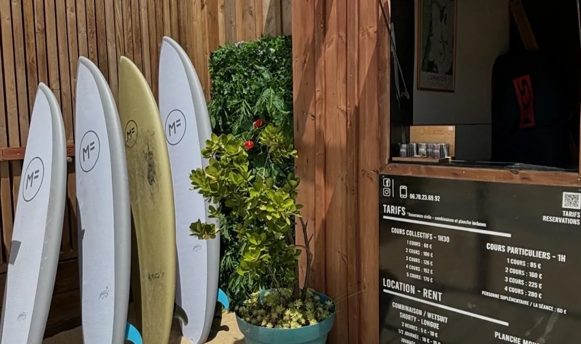 Ecole de surf Loulou Surf School plage des Oceanides Capbreton